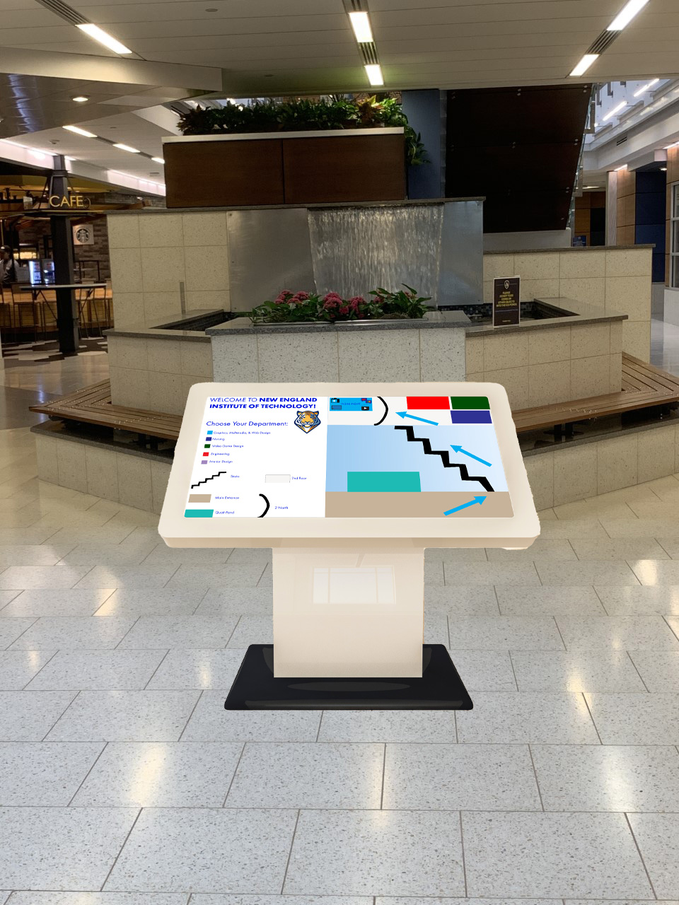 new england institute of technology kiosk mockup